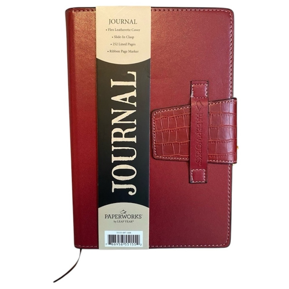 Journal Red Leatherette